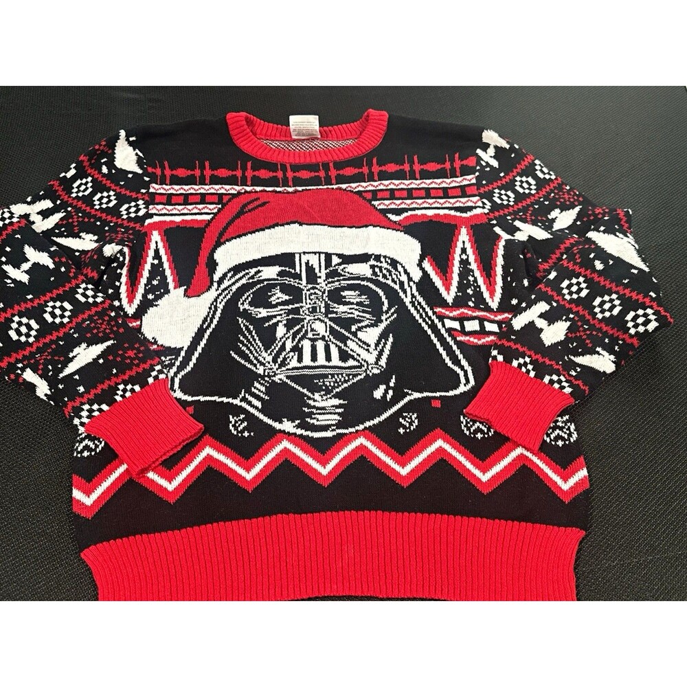 Star Wars Darth Vader Merry Sithmas Christmas Knit Pullover Sweater Size L